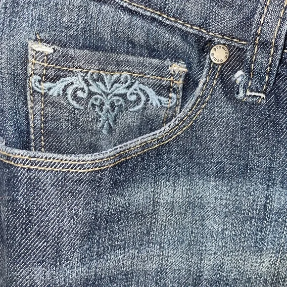 EUC Paige Benedict Canyon Relaxed Fit Embroidered Pocket Jeans Size 31 - Picture 5 of 9